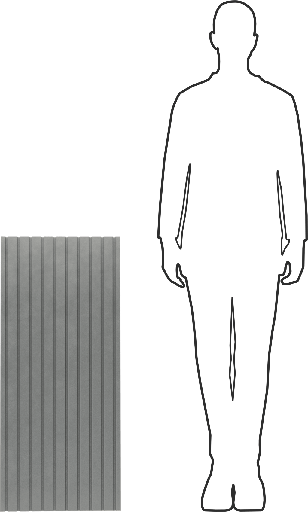 T-Yivli Panel, T-Yivli Çerçeve için 36“ Genişlik x 15-3/4” Yükseklik