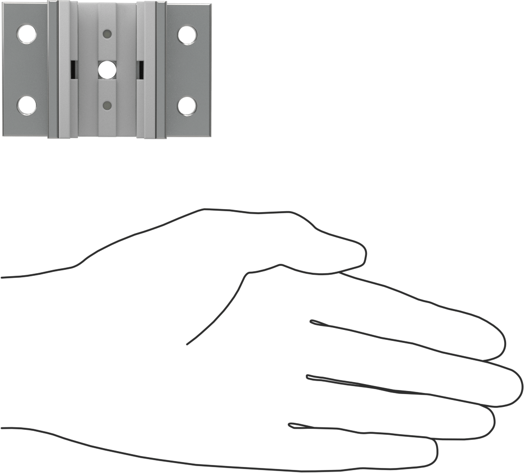 T-Yivli Çerçeve, 1" Yüksek Ray için Manşon Yatağı, 2 Flanş, 1-7/8" Uzunluk, Gümüş