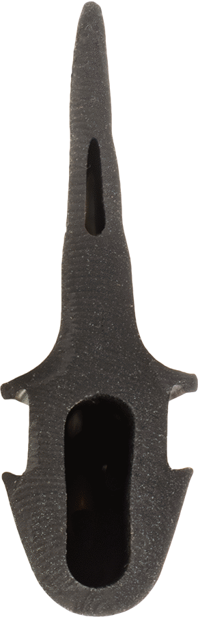T-Yivli Çerçeve, 1-1/2" ve 40 mm Yüksek Tek Ray için Silecek Contası