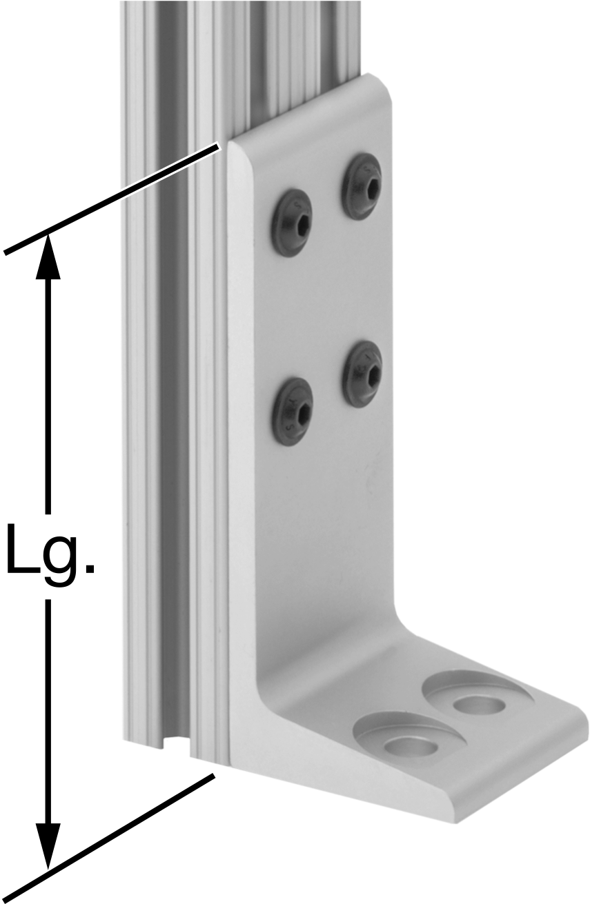 Fixed-Height Mounting Foot for Double and Quad Rails