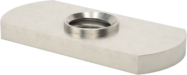 T-Yivli Çerçeve, 1" ve 25 mm Yüksekliğinde Ray için Uç Beslemeli Somun, 1/4"-20 Diş