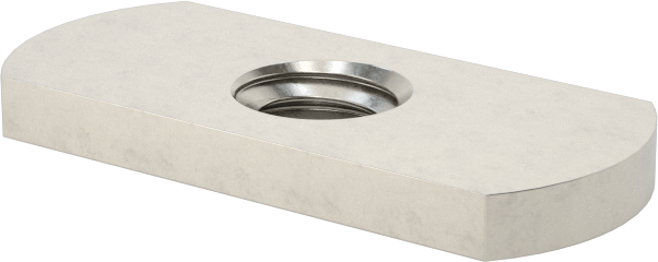 T-Yivli Çerçeve, 1" ve 25 mm Yüksekliğinde Ray için Uç Beslemeli Somun, 1/4"-20 Diş