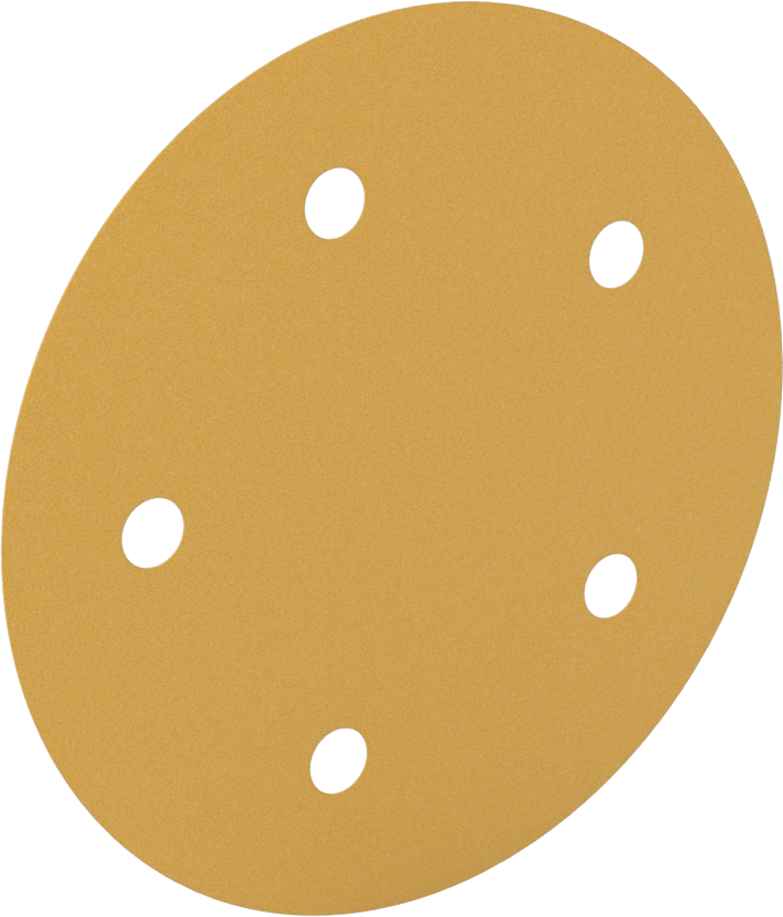 Yapışkan Arka Yüzlü Zımpara Diski, Beş Delikli Vakumlu Zımpara Makinesi için, Ekstra Pürüzsüz Yüzey için