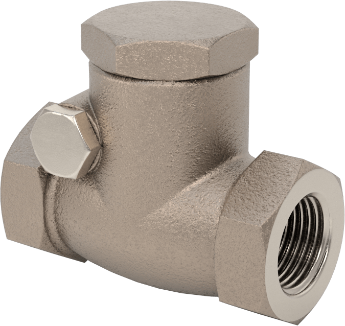 Yüksek Akışlı Dişli Çek Valf, Bronz Gövde, 3/8 NPT Dişi, 125 Basınç Sınıfı