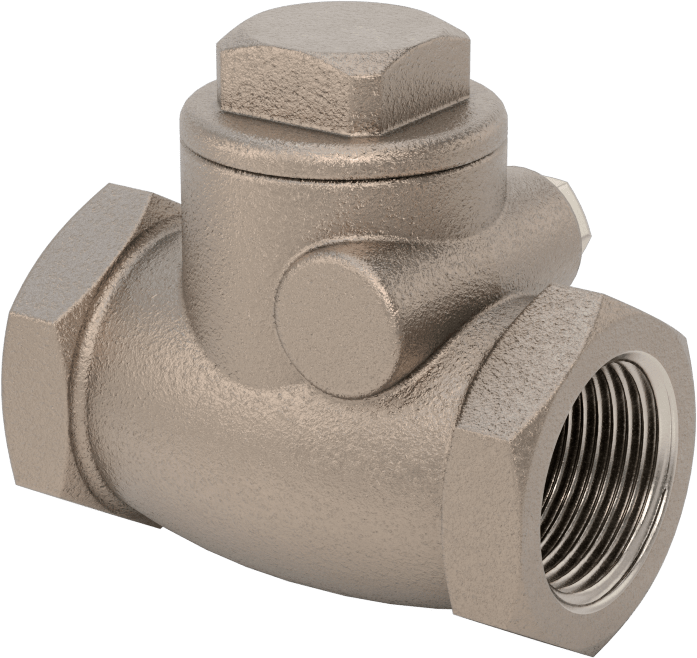 Yüksek Akışlı Dişli Çek Valf, Bronz Gövde, 3/4 NPT Dişi, 125 Basınç Sınıfı