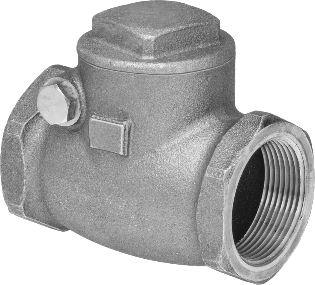 Yüksek Akışlı Dişli Çek Valf, Bronz Gövde, 1-1/2 NPT Dişi, 125 Basınç Sınıfı
