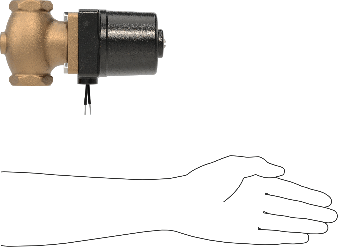 Bronz Gövdeli Solenoid Açma/Kapama Vanası, Kriyojenik Sıvılar için, 24V DC, 1 NPT Dişi