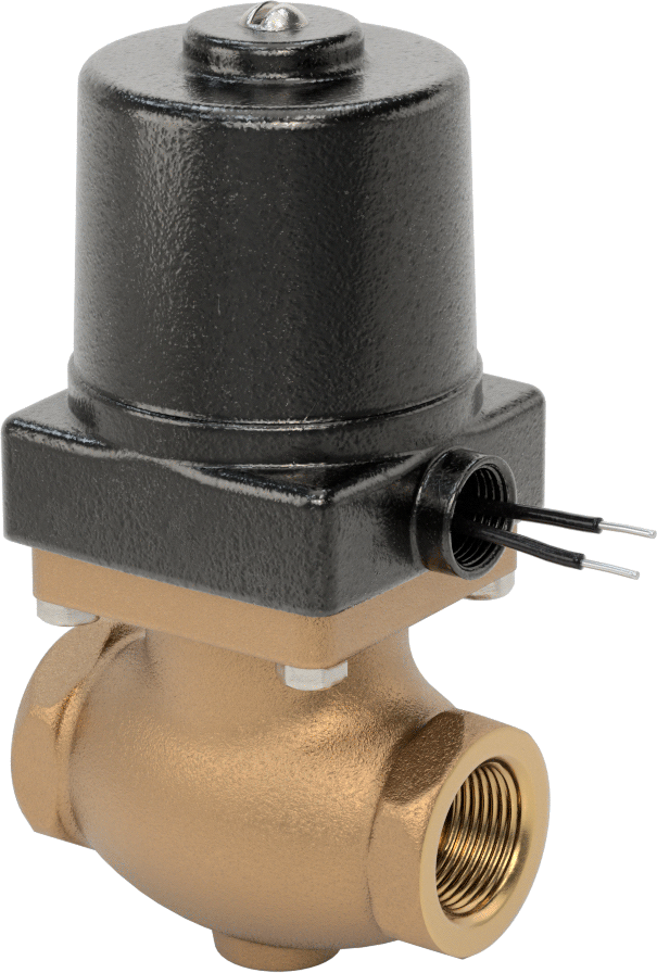 Bronz Gövdeli Solenoid Açma/Kapama Vanası, Kriyojenik Sıvılar için, 24V DC, 1 NPT Dişi