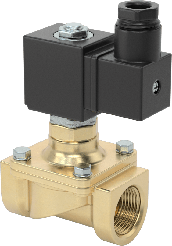 Pirinç Gövde Solenoid Açma/Kapama Vanası, Normalde Açık, 120V AC, 3/4 NPT Dişi, 2,8 Cv