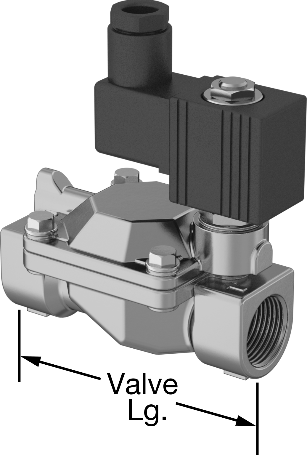 Pirinç Gövde Solenoid Açma/Kapama Vanası, Normalde Kapalı, 24V DC, 3/4 BSPP Dişi, 9,8 Cv