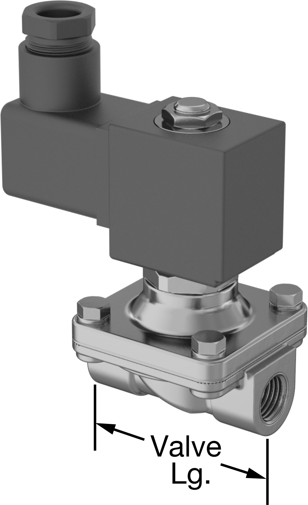 Pirinç Gövde Solenoid Açma/Kapama Vanası, Normalde Kapalı, 120V AC, 1/4 NPT Dişi, 1,4 Cv