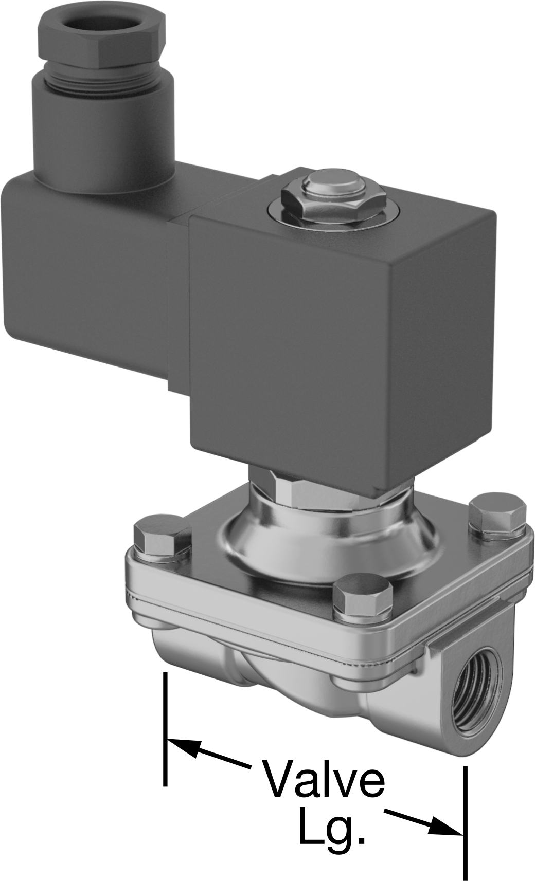 Pirinç Gövde Solenoid Açma/Kapama Vanası, Normalde Kapalı, 24V AC, 1/4 NPT Dişi, 1,4 Cv