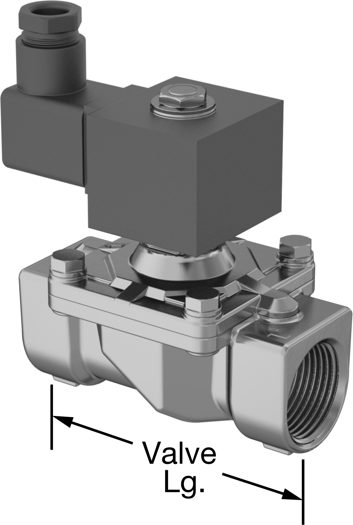 Pirinç Gövde Solenoid Açma/Kapama Vanası, Normalde Kapalı, 24V AC, 1 NPT Dişi, 8,3 Cv