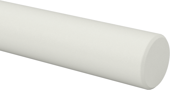 Gıda Endüstrisi Yüksek Sıcaklık Silikon Kauçuk Çubuk, Beyaz, 3/8" Çap, 36" Uzunluk