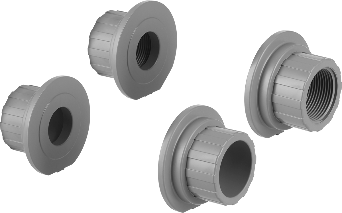 4" Dış Çap CPVC Rakor Bağlantı Parçaları, 1-1/4 NPT&Sckt Bağlantı