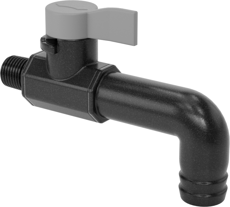 Kimyasallar için Açma/Kapama Vanası, Kompakt, Dirsek, 1/4 NPT Erkek x 5/8" Boru İç Çapı için