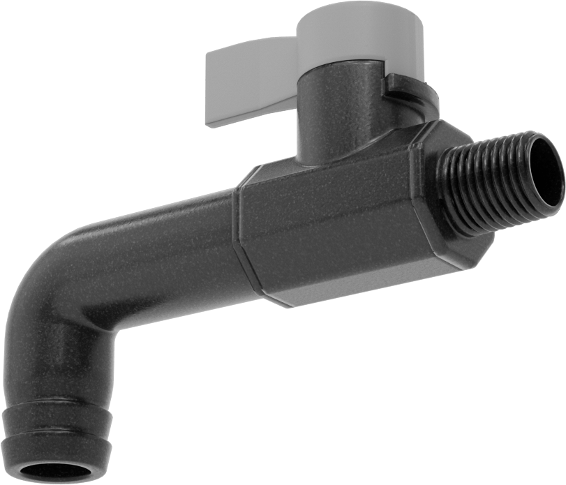 Kimyasallar için Açma/Kapama Vanası, Kompakt, Dirsek, 1/4 NPT Erkek x 5/8" Boru İç Çapı için