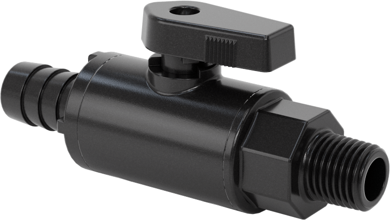 Kimyasallar için Açma/Kapama Vanası, Kol Tutacağı, PVDF, 1/4 NPT Erkek x 1/2" Boru İç Çapı için
