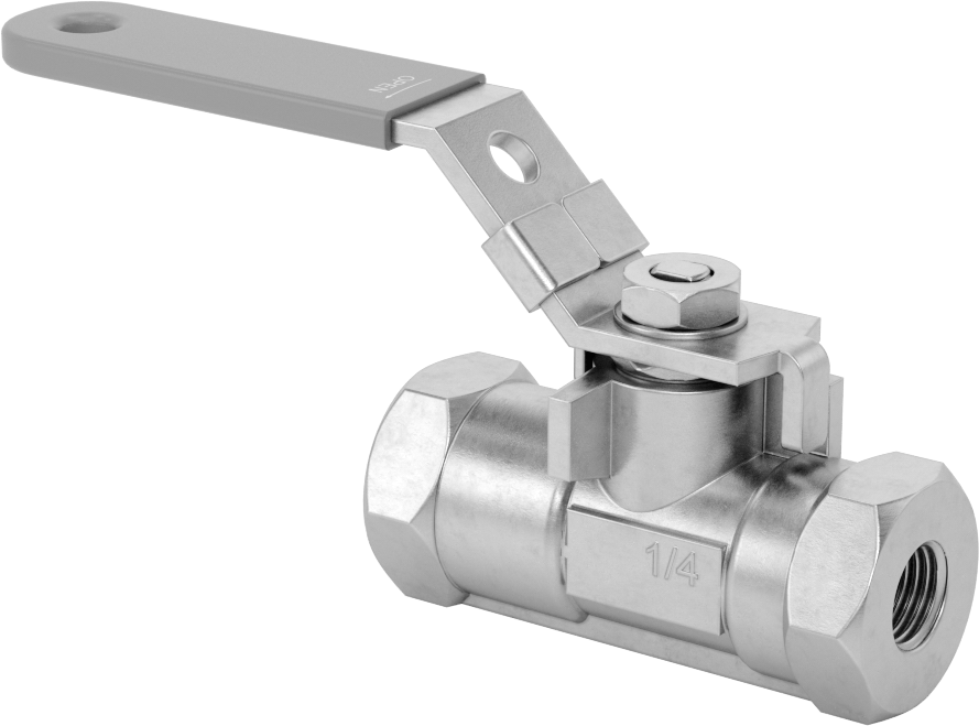 Yakıt için 316 Paslanmaz Çelik Açma/Kapama Vanası, Grafit Conta, 1/4 NPT Dişi, 1000 PSI @ 200°F Maksimum