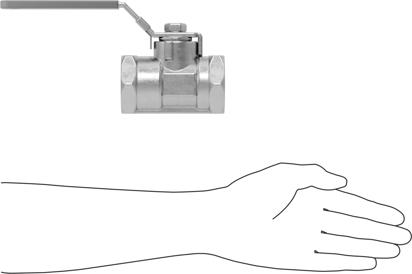 Yakıt için 316 Paslanmaz Çelik Açma/Kapama Vanası, Grafit Conta, 1-1/2 NPT Dişi, 1000 PSI @ 200°F