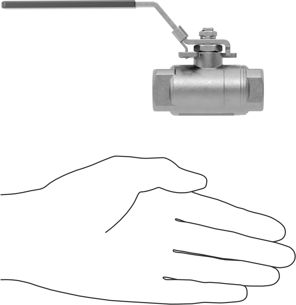 Yakıt için 316 Paslanmaz Çelik Açma/Kapama Vanası, Grafit Conta, 1/4 NPT Dişi, 2160 PSI @ 100°F Maksimum
