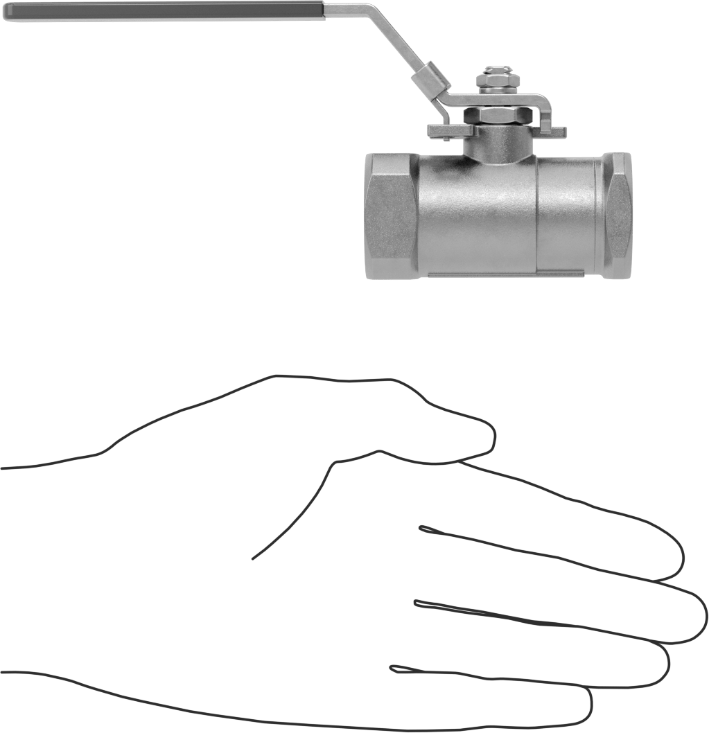 Yakıt için 316 Paslanmaz Çelik Açma/Kapama Vanası, Grafit Conta, 1/2 NPT Dişi, 2160 PSI @ 100°F Maksimum