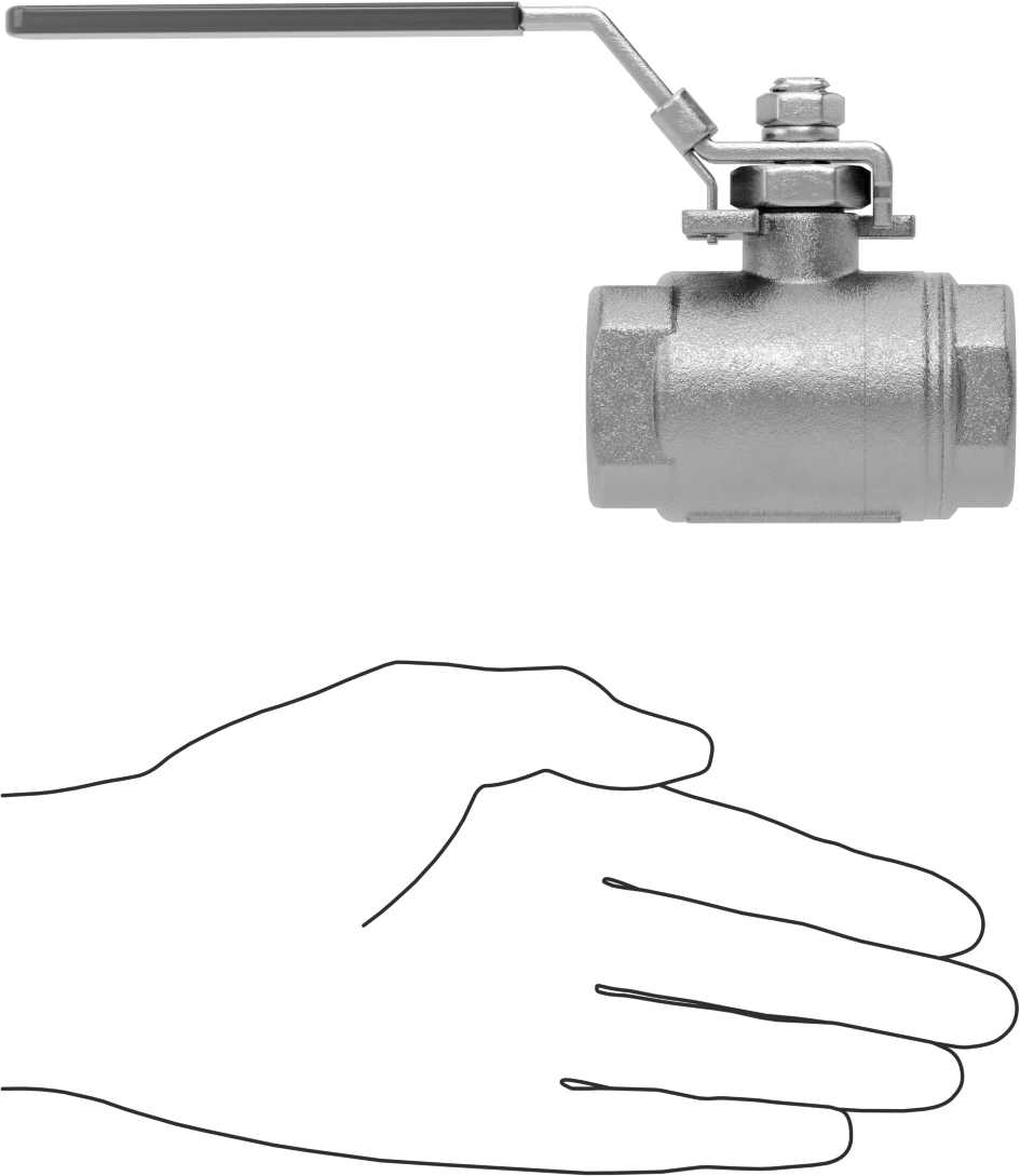 Yakıt için 316 Paslanmaz Çelik Açma/Kapama Vanası, Grafit Conta, 3/4 NPT Dişi, 2160 PSI @ 100°F Maksimum