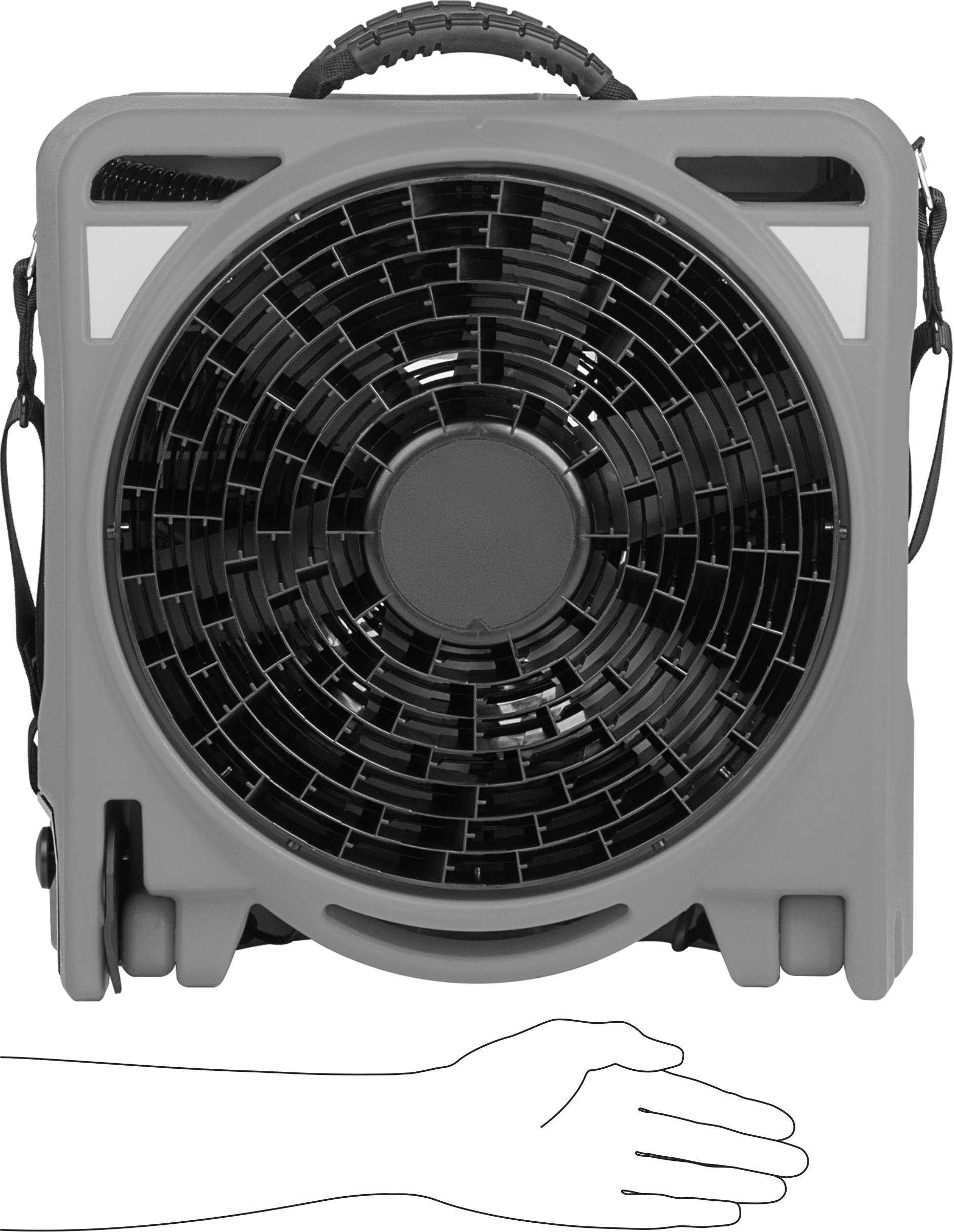 Duman Giderme Üfleyici, Pil ve 120V AC Şarj Cihazı ile, Taşınabilir
