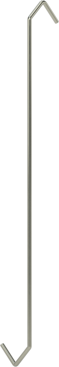Kaldırma Amaçlı Olmayan Açık Uçlu S-Kanca, V-Kancalı 90 Derece Büküm, 1/8" Kalınlık, 10" Kullanılabilir Uzunluk