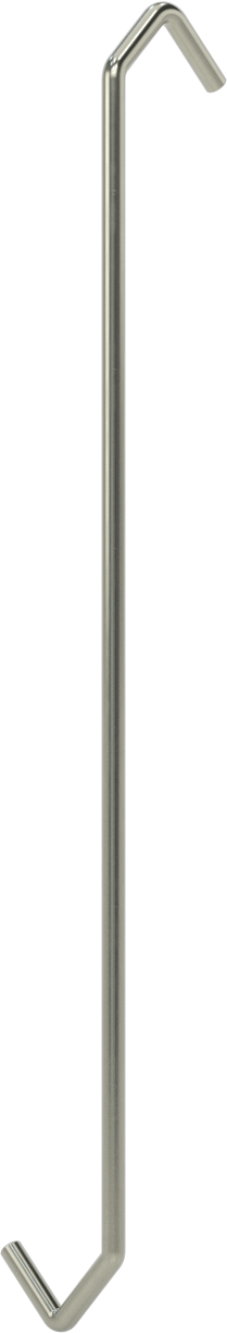 Kaldırma Amaçlı Olmayan Açık Uçlu S-Kanca, V-Kancalı 90 Derece Büküm, 3/16" Kalınlık, 10" Kullanılabilir Uzunluk