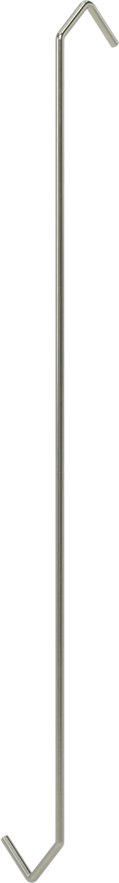 Kaldırma Amaçlı Olmayan Açık Uçlu S-Kanca, V-Kancalı 90 Derece Büküm, 1/8" Kalınlık, 12" Kullanılabilir Uzunluk
