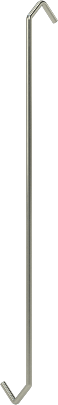 Kaldırma Amaçlı Olmayan Açık Uçlu S-Kanca, V-Kancalı 90 Derece Büküm, 3/16" Kalınlık, 12" Kullanılabilir Uzunluk