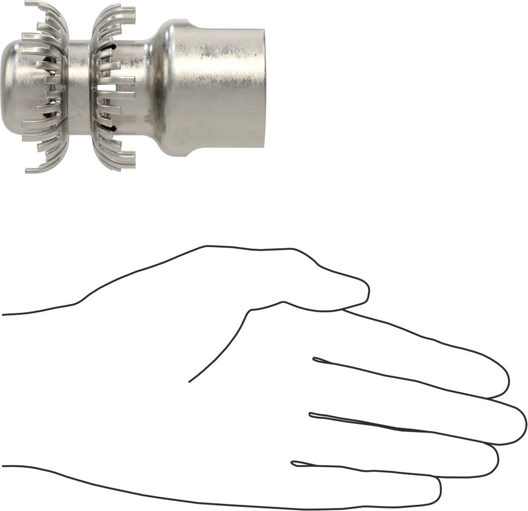 Tıkanmaya Dayanıklı Tank Yıkama Nozulu, 316 Paslanmaz Çelik, 3/4 NPT Dişi, 30 gpm @ 20 PSI, 360 Derece Püskürtme