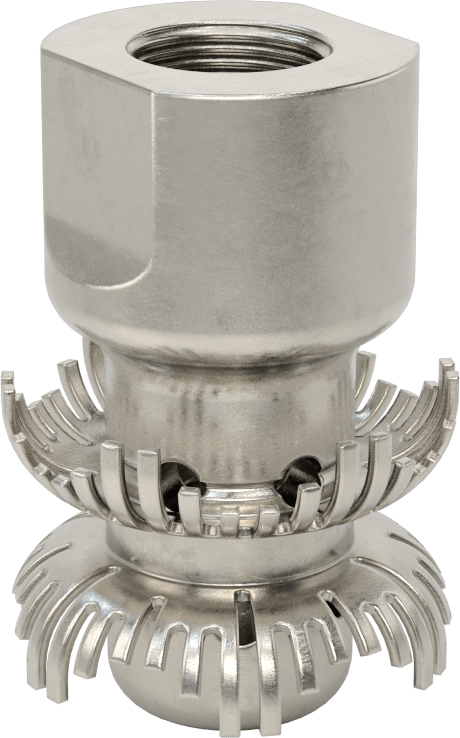Tıkanmaya Dayanıklı Tank Yıkama Nozulu, 316 Paslanmaz Çelik, 3/4 NPT Dişi, 30 gpm @ 20 PSI, 360 Derece Püskürtme