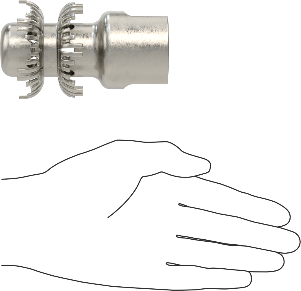 Tıkanmaya Dayanıklı Tank Yıkama Nozulu, 316 Paslanmaz Çelik, 1 NPT Dişi, 70.6 gpm @ 20 PSI, 360 Derece Püskürtme