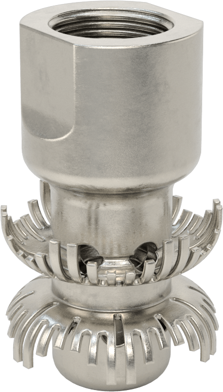 Tıkanmaya Dayanıklı Tank Yıkama Nozulu, 316 Paslanmaz Çelik, 1 NPT Dişi, 70.6 gpm @ 20 PSI, 360 Derece Püskürtme