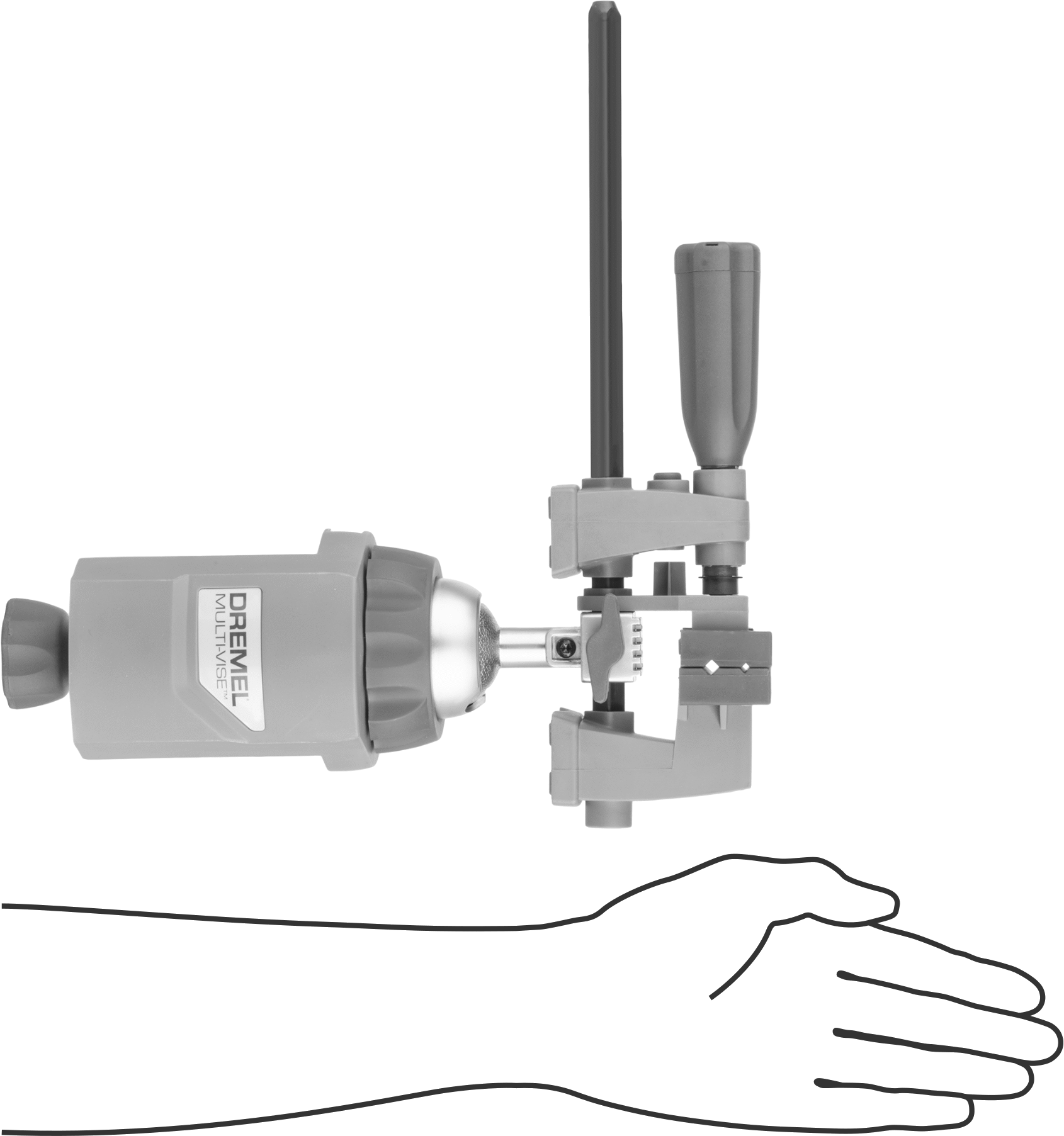 Dremel için Tezgah Mengene, Düz Çeneli