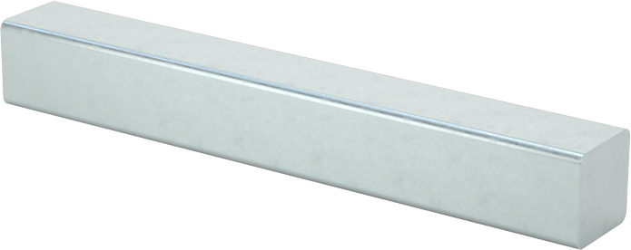 Çinko Kaplı 1008-1045 Karbon Çelik Makine Anahtarı, 3/16" x 3/16", 1-3/8" Uzunluk, Büyük Boy