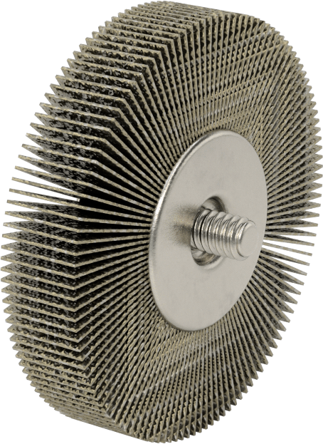 Zımpara Kanatlı Tekerlek, Dişli Saplamalı, 80 Kum, 2-1/2" Çap, 1/2" Genişlik