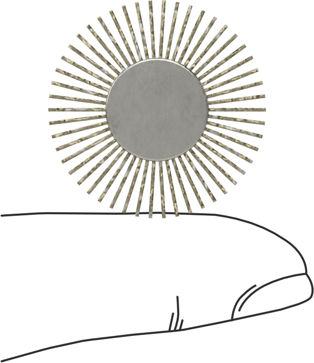 Zımpara Kanatlı Tekerlek, Dişli Saplamalı, 320 Kum, 1" Çap, 5/8" Genişlik