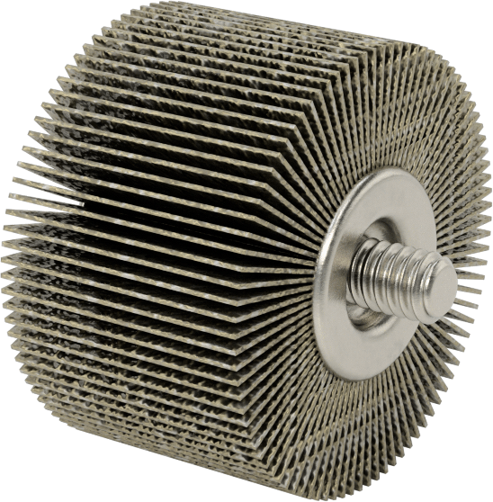 Zımpara Kanatlı Tekerlek, Dişli Saplamalı, 320 Kum, 1-5/8" Çap, 1" Genişlik