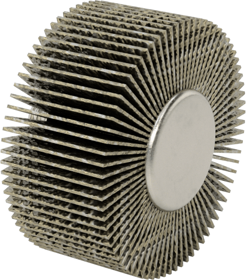Zımpara Kanatlı Tekerlek, Dişli Saplamalı, 180 Kum, 1-3/8" Çap, 5/8" Genişlik
