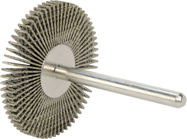 Zımpara Kanatlı Tekerlek, Saplı, Pürüzsüz Yüzey için, 120 Kum, 1-3/16" Çap, 1/8" Genişlik