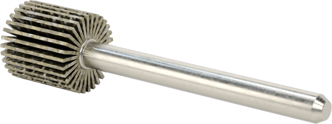 Zımpara Kanatlı Tekerlek, Saplı, Pürüzsüz Yüzey için, 120 Kum, 3/8" Çap, 3/8" Genişlik