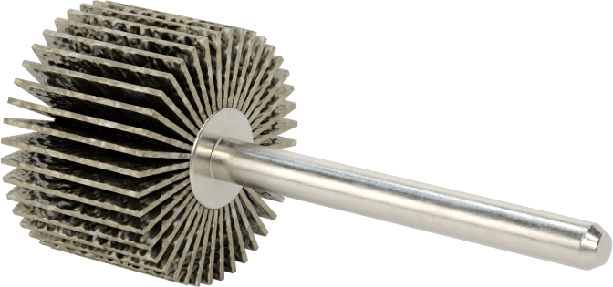 Zımpara Kanatlı Tekerlek, Saplı, Pürüzsüz Yüzey için, 120 Kum, 3/4 inç Çap, 1/2" Genişlik