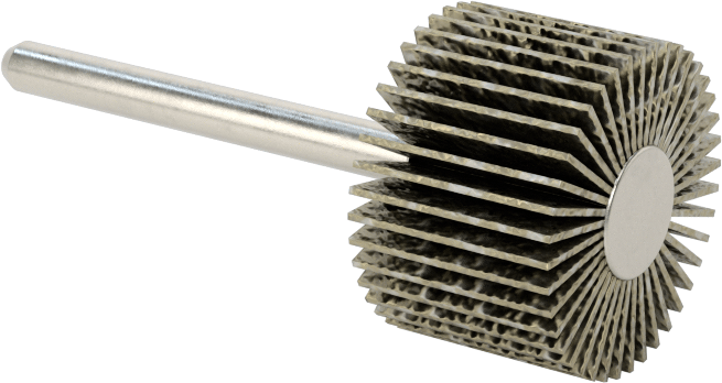 Zımpara Kanatlı Tekerlek, Saplı, Pürüzsüz Yüzey için, 120 Kum, 3/4 inç Çap, 1/2" Genişlik