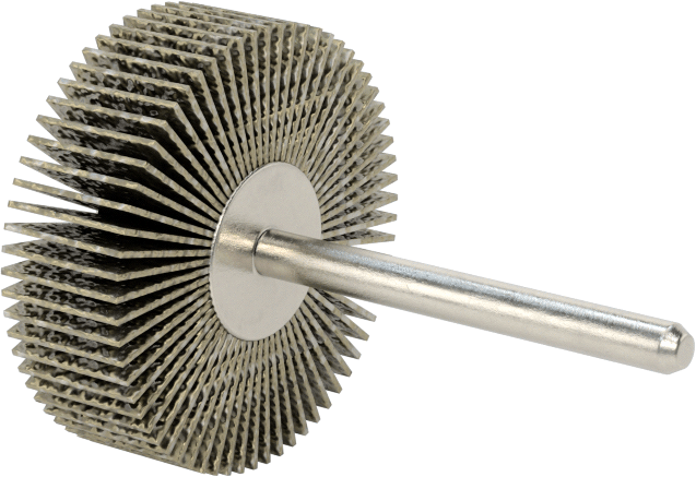 Zımpara Kanatlı Tekerlek, Saplı, Pürüzsüz Yüzey için, 120 Kum, 1-3/16" Çap, 3/8" Genişlik