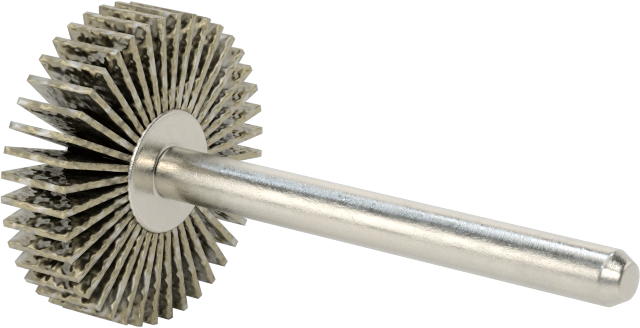 Zımpara Kanatlı Tekerlek, Saplı, Pürüzsüz Yüzey için, 180 Kum, 3/4 inç Çap, 3/16" Genişlik