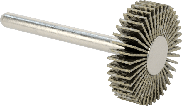 Zımpara Kanatlı Tekerlek, Saplı, Pürüzsüz Yüzey için, 180 Kum, 3/4 inç Çap, 3/16" Genişlik