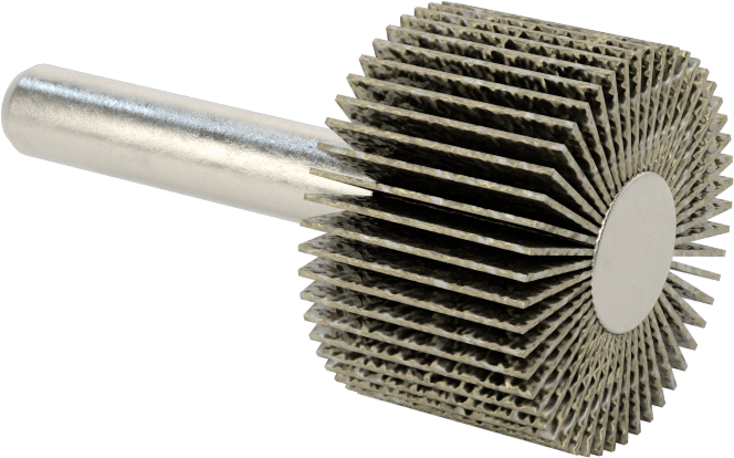 Zımpara Kanatlı Tekerlek, Saplı, Pürüzsüz Yüzey için, 120 Kum, 1" Çap, 5/8" Genişlik